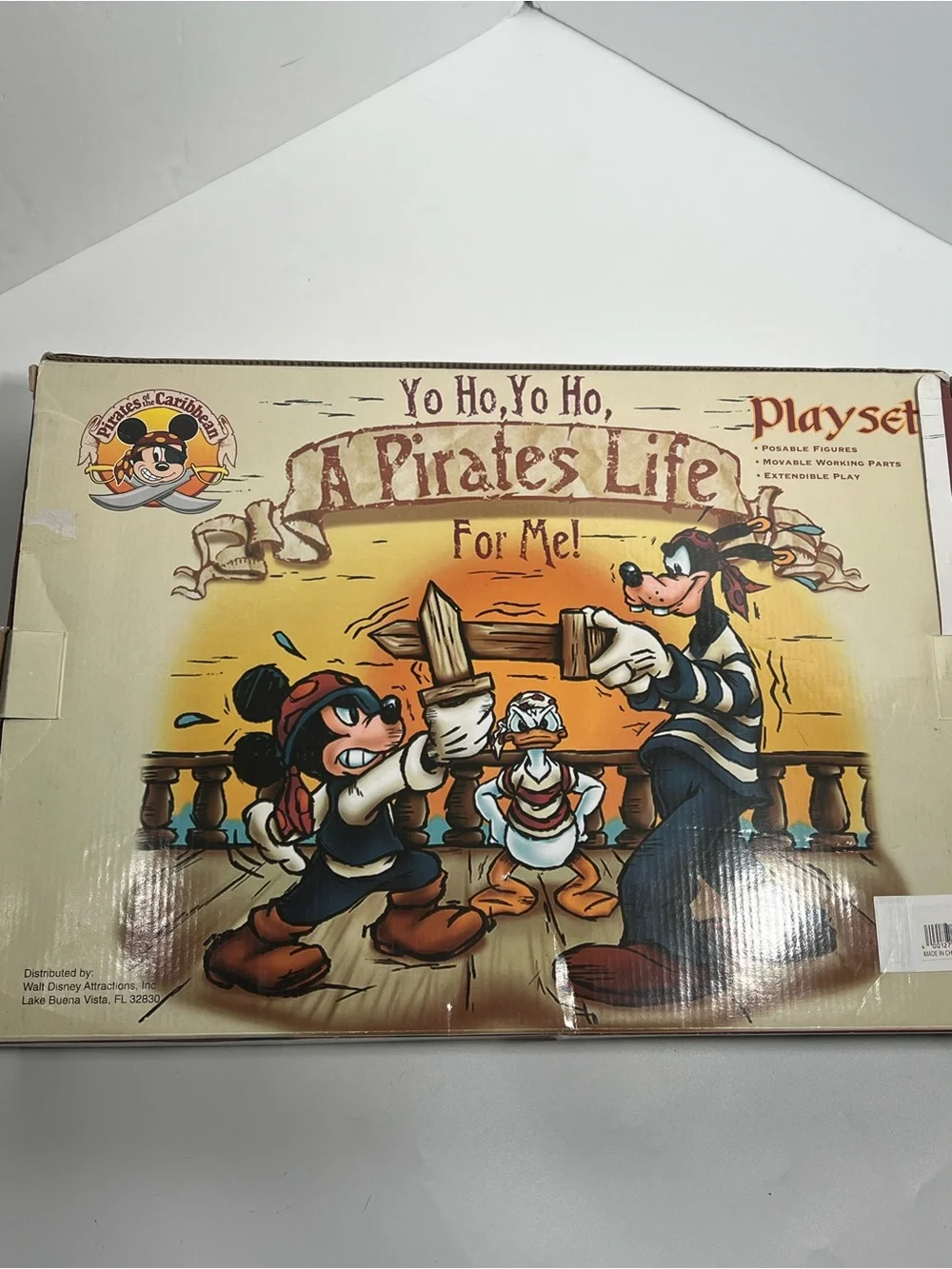 Disney Pirates of the Caribbean Mickey Mouse Pirate Ship Deluxe Playset Vintage,